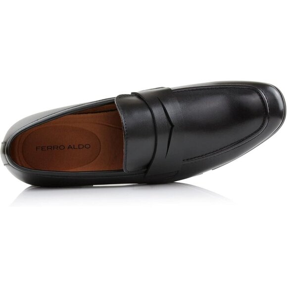 〽️Men\'s Black Ferro Aldo Collection Slip On Penny for Driving Moccasins Loafer main image 6